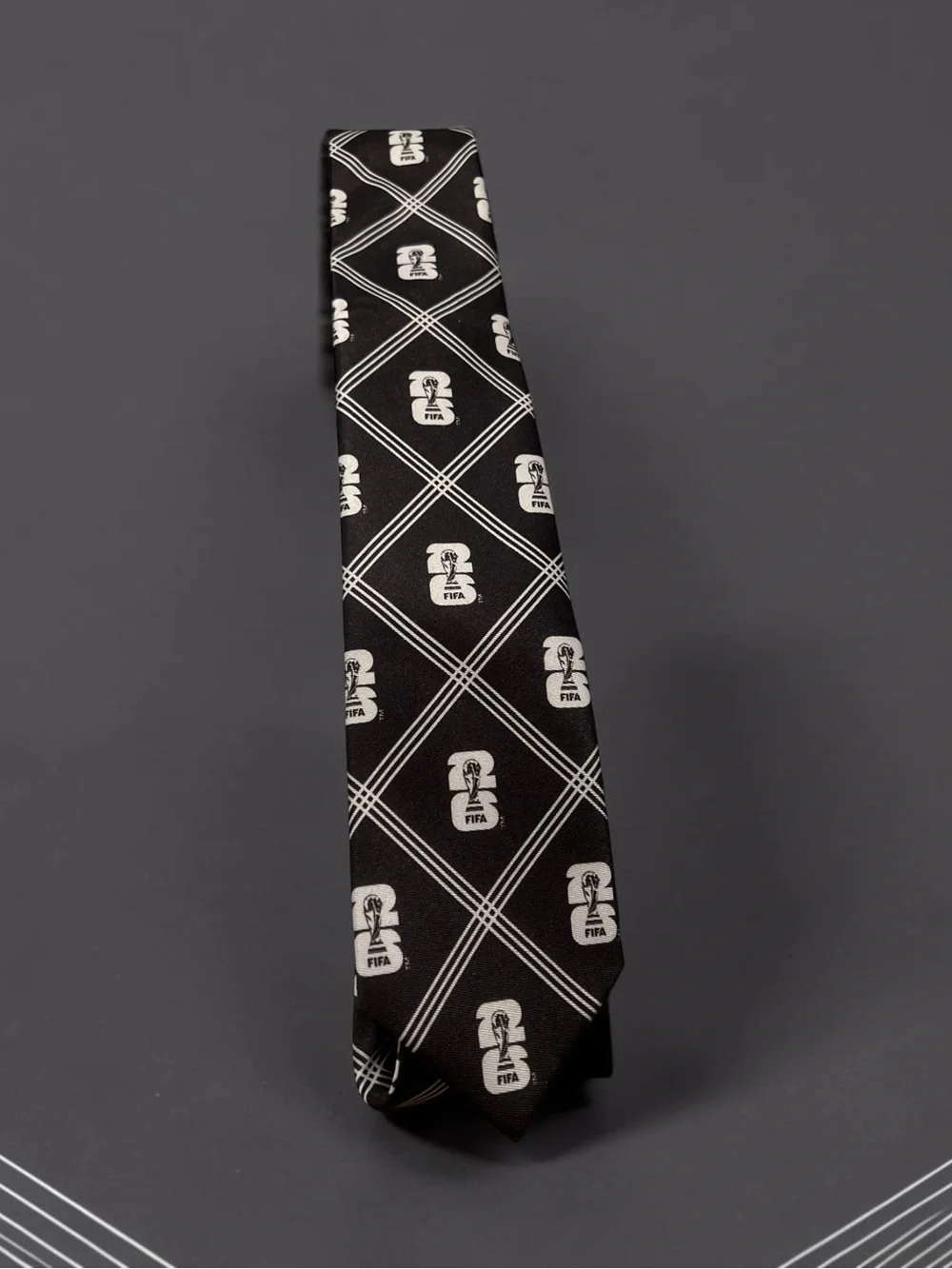 Black & White Patterned FIFA World Cup Necktie